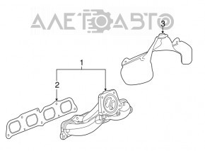 Colector de evacuare pentru Chevrolet Camaro 16- 2.0T