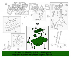 Поддон масляный Cadillac CTS 14-15 3.6 LFX awd