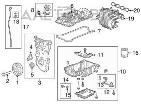 Полуподдон масляный Chevrolet Malibu 13-15 2.5 LKW