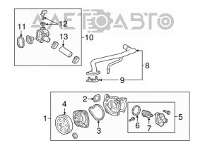 Tee-ul sistemului de răcire Chevrolet Impala 14-20 2.5