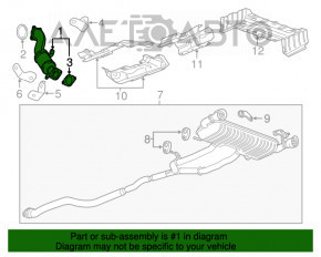 Tubul de admisie cu catalizator pentru Chevrolet Camaro 16- 2.0