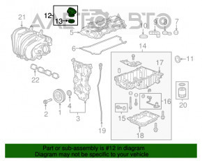 Capacul gâtului de umplere a uleiului pentru Chevrolet Malibu 13-15 2.5 LKW.