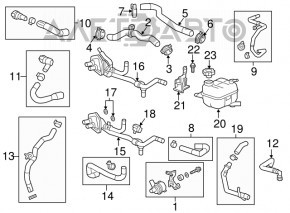 Pompa de apă completă cu termostat pentru Chevrolet Camaro 16- 2.0T