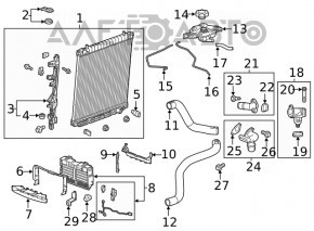 Corpul termostatului Chevrolet Camaro 16- 3.6