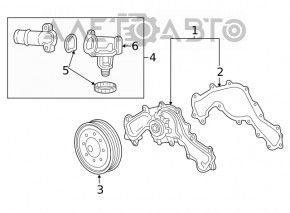 Помпа водяная Chevrolet Camaro 16- 3,6