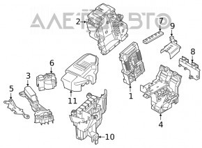 Corpul blocului ECU al calculatorului motorului BMW X3 G01 18- tip 1