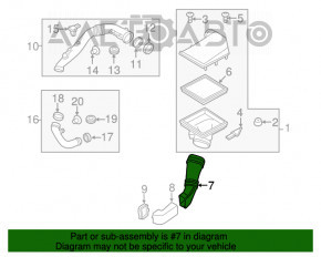 Conductă de aer către filtrul de aer pentru BMW 5 F10 11-16 3.0T