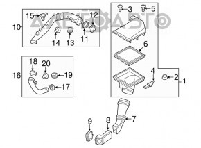 Conductă de aer către filtrul de aer pentru BMW 5 F10 11-16 3.0T