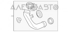 Furtunul intercoolerului drept primul BMW X5 E70 07-13 3.0