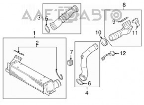 Tubul intercooler dreapta a doua pentru BMW X5 E70 07-13 3.0