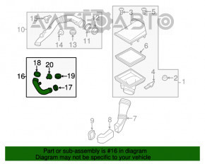 Воздуховод на коллектор BMW 5 F10 11-16 3.0T N55