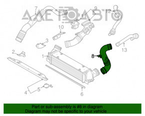 Furtunul intercoolerului stâng BMW 335i e92 07-13 primul