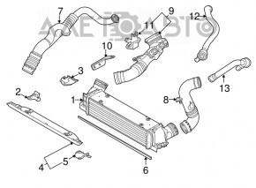 Furtunul intercoolerului stâng BMW 335i e92 07-13 primul