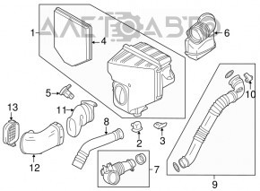 Воздуховод на фильтр BMW X3 F25 11-17 2.0T новый OEM оригинал