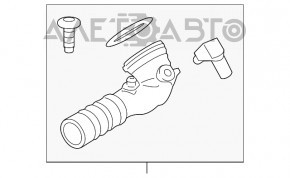 Tubul intercooler stânga, al doilea, pentru BMW F10 10-17, nou, original OEM.