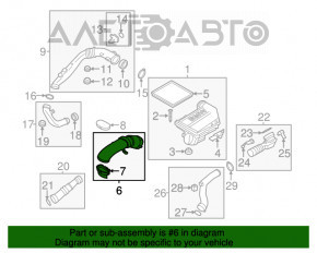 Воздуховод на фильтр BMW X5 E70 07-13 3.0