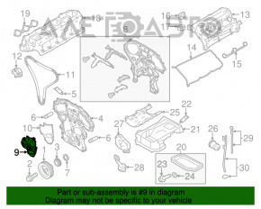 Capacul regulatorului de fază dreapta Infiniti G25 G35 G37 4d 06-14