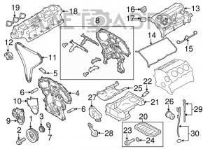 Capacul regulatorului de fază dreapta Infiniti G25 G35 G37 4d 06-14