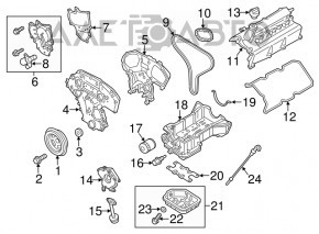 Capacul supapei de admisie din față Infiniti JX35 QX60 13-