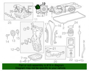 Pinionul arborelui cu came de admisie Toyota Camry v55 2.5, hibrid 15-17 SUA 2AR-FE, 2AR-FXE