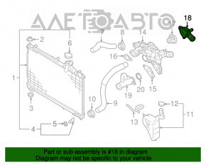 Corpul termostatului Mitsubishi Outlander 14-20 3.0 asamblat.