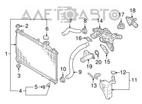 Corpul termostatului Mitsubishi Outlander 14-20 3.0 asamblat.