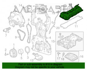 Capac supapă Nissan Altima 13-18 2.5 nou OEM original