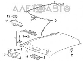 Suport de fixare a parasolarului șoferului pentru Chevrolet Camaro 16-