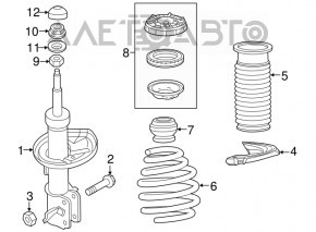 Amortizorul frontal stânga pentru Chevrolet Volt 13-15, nou, aftermarket, marca SACHS