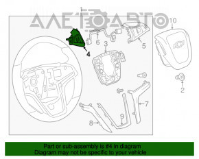 Кнопки управления на руле левые Chevrolet Malibu 13-15 коричневая накладка