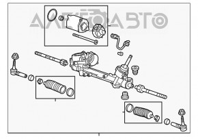 Volanul de direcție pentru Chevrolet Volt 11-15 cu motorul defect este rupt.