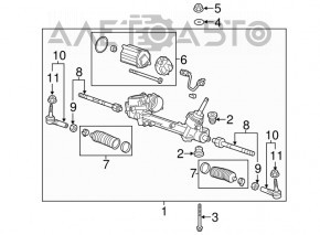 Volanul de direcție pentru Chevrolet Volt 11-15 cu motorul defect este rupt.