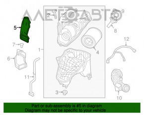 Conducta de aer din carcasă filtru de aer Chevrolet Cruze 16- nou OEM original