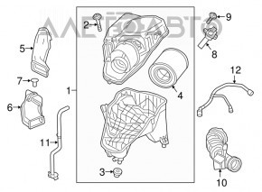 Receptor de aer Chevrolet Cruze 16-