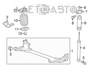 Suport amortizor spate dreapta Chevrolet Volt 11-15