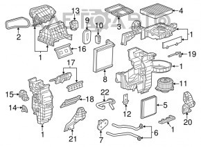 Actuatorul motorului de acționare a încălzitorului pentru Chevrolet Volt 11-15.