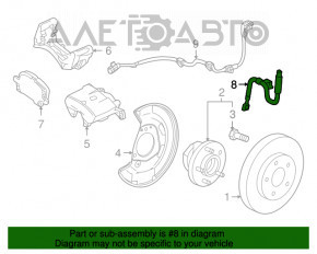 Furtun de frână față dreapta Chevrolet Volt 11-15