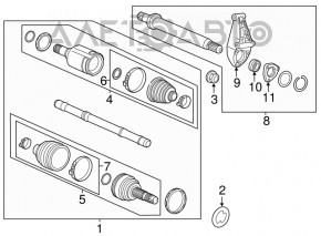 Arbore intermediar Chevrolet Trax 15-22 cu suport