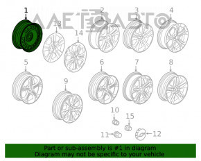 Roata de 15 inch a Chevrolet Cruze 16 - fier