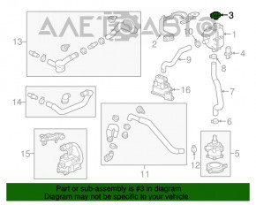 Capacul rezervorului de expansiune al sistemului de răcire Chevrolet Bolt 17-
