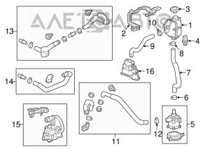 Capacul rezervorului de expansiune al sistemului de răcire Chevrolet Bolt 17-