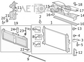 Radiatorul de răcire a apei pentru Chevrolet Cruze 16-