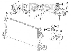 Vas de expansiune de racire Chevrolet Cruze 16 - nou original OEM