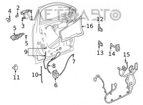 Maner exterior blocare usa fata stanga Chevrolet Cruze 16-