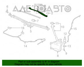 Harnasamentul stâng al ștergătorului de parbriz Chevrolet Cruze 16-