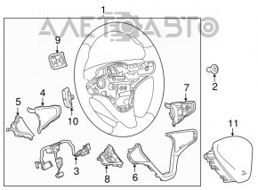 Руль голый Chevrolet Cruze 16-