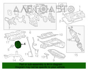 Шкив коленвала Lexus RX350 16-22 2GR-FKS