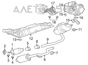 Катализатор второй Chevrolet Cruze 16-