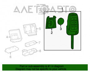 Cheie Chevrolet Malibu 13-15 keyless