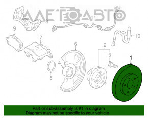 Диск тормозной передний левый Buick Encore 13-19